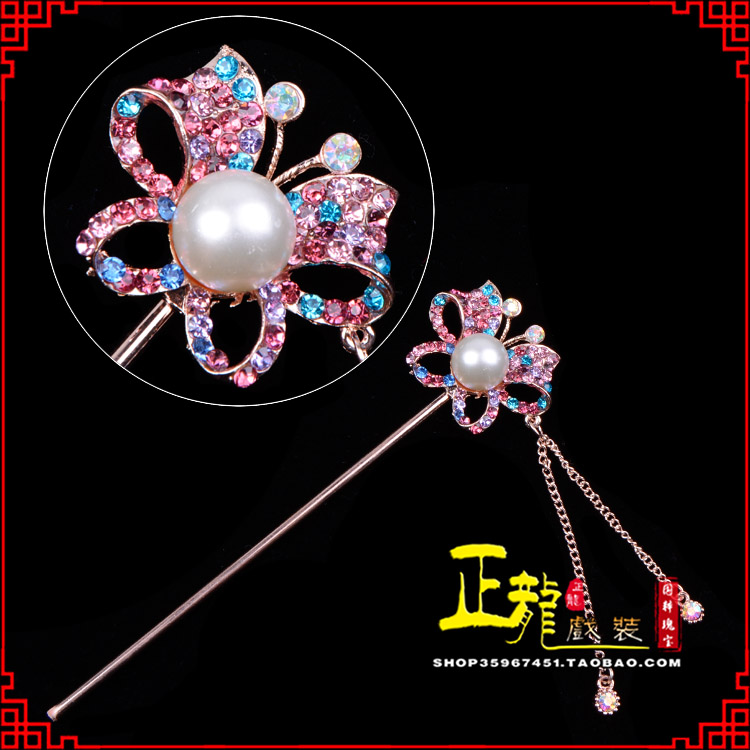普兰花旦小姐青衣头饰簪子 蝴蝶发簪