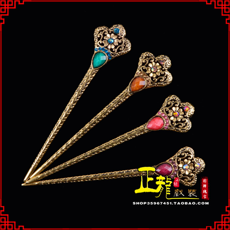 普兰头饰老旦青衣员外夫人簪子 老旦发簪