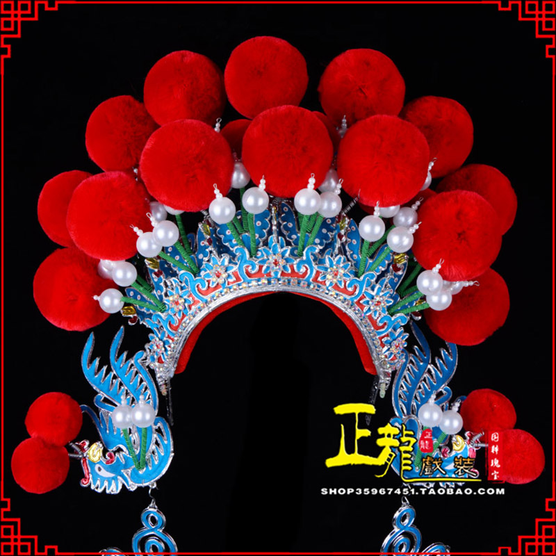普兰戏曲盔帽武旦穆桂英花木兰女将 中档七星帽
